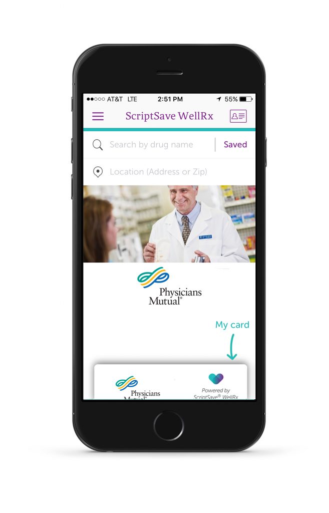 Physicians Mutual app powered by ScriptSave WellRx image